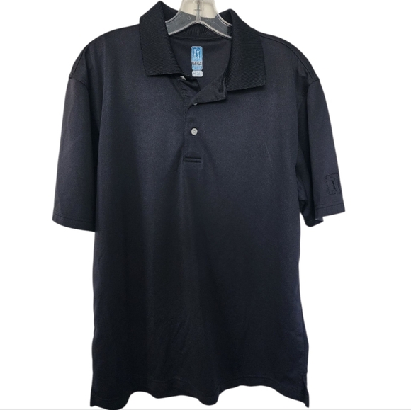 PGA Tour Other - PGA Tour Black Polo Shirt Classic Style